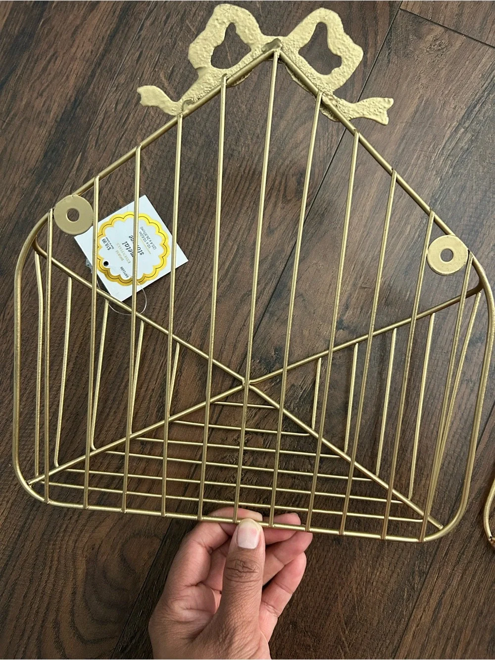 2- Gold Envelope Metal Wall Decor